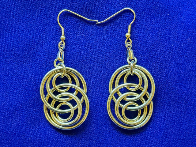 Brass Illusion Loops Earrings